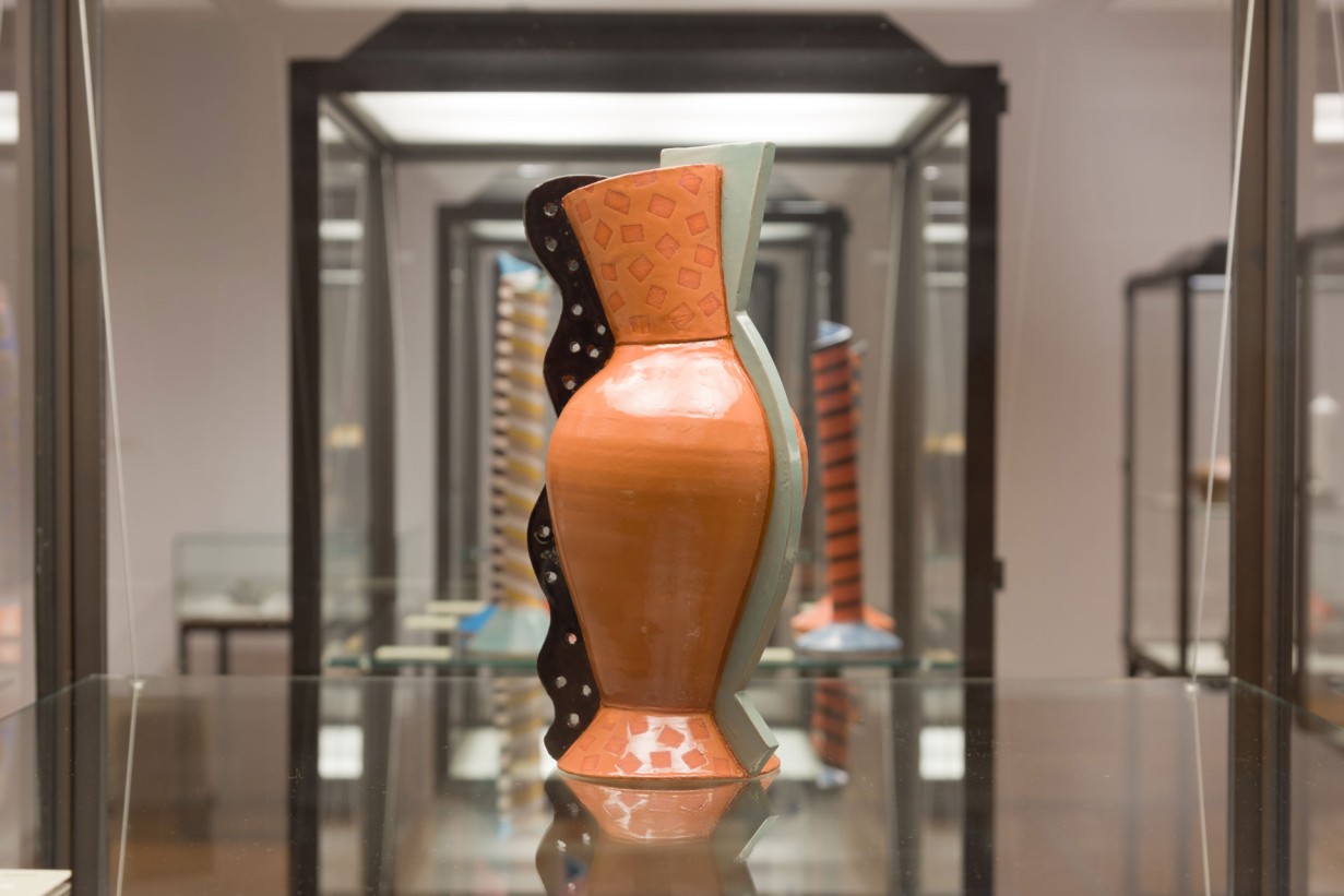 Exhibition space with display cases