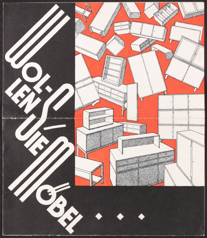 Grafik und Schriftzug "Wollen Sie Möbel"