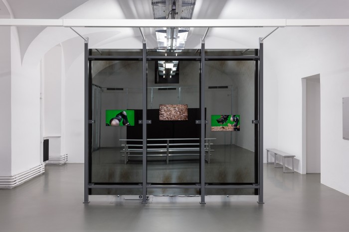 Ausstellungsraum mit Screen