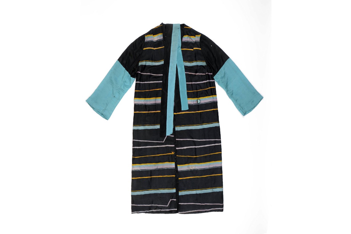 Kimono in schwarz und blau