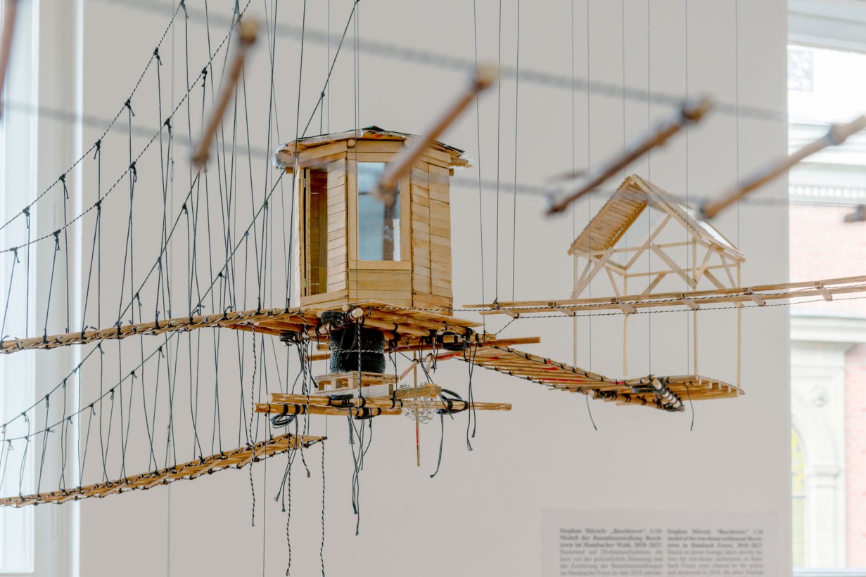 Miniature model of a tree house