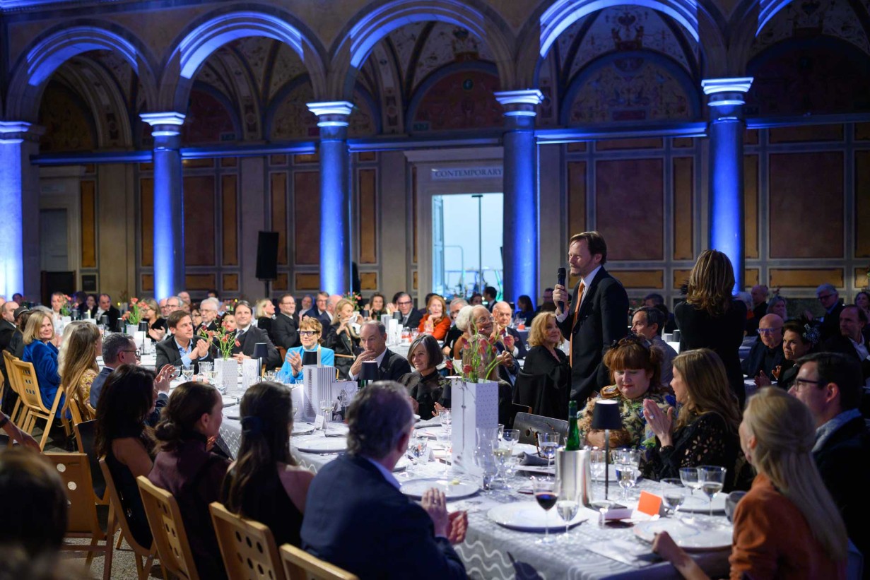 Set dinner in the MAK Columned Main Hall