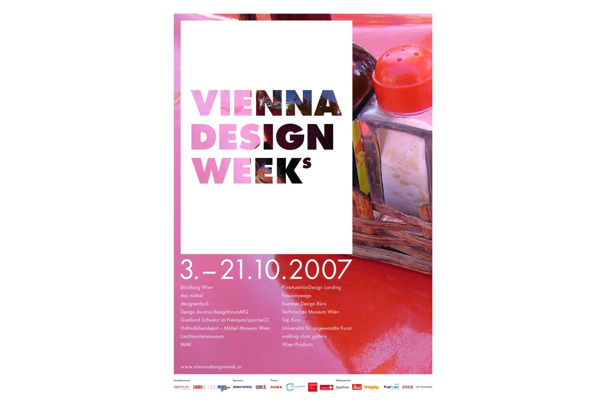 Plakat für die VIENNA DESIGN WEEKS 2007