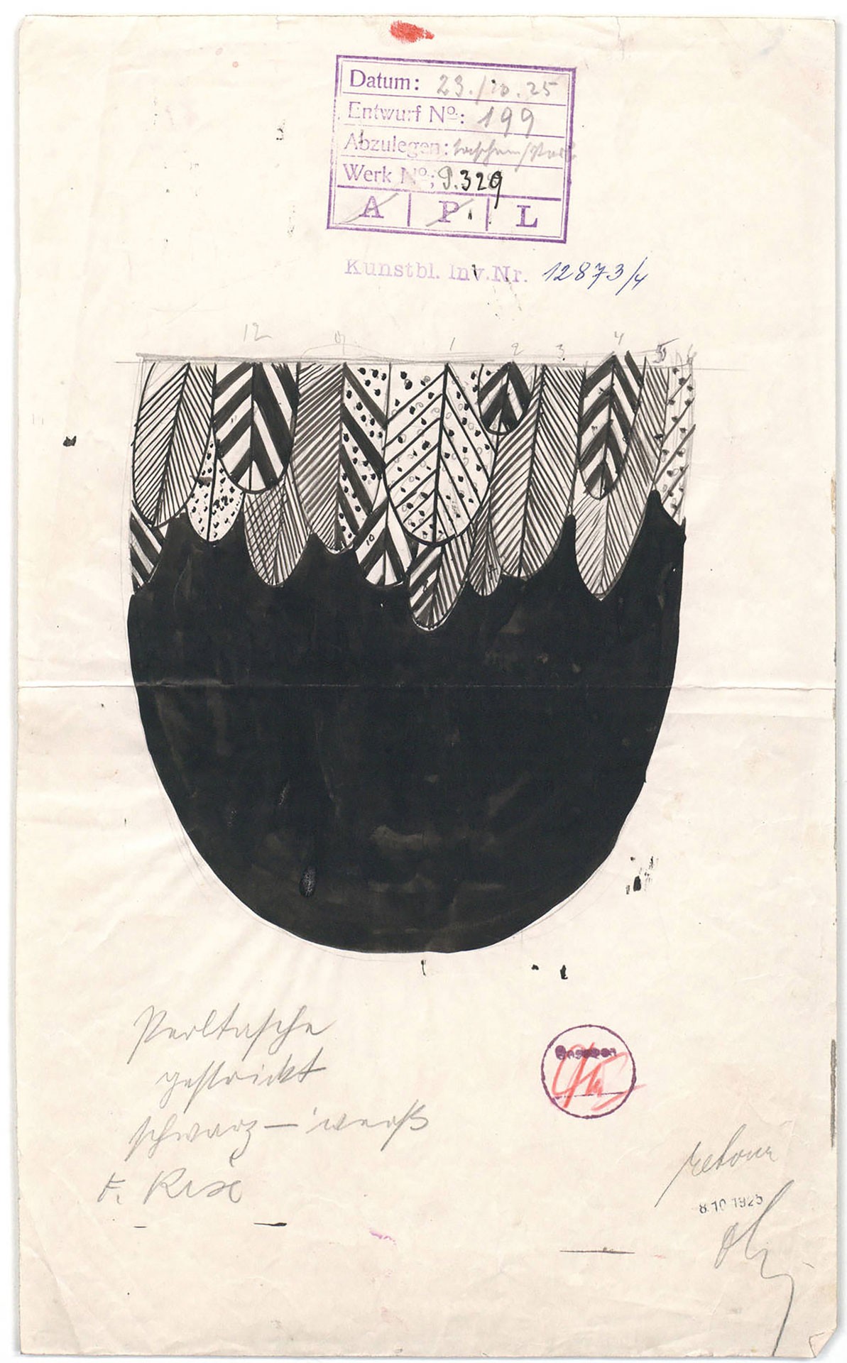 <BODY>Felice Rix, Design for a beaded drawstring bag, 1925 © MAK</BODY>