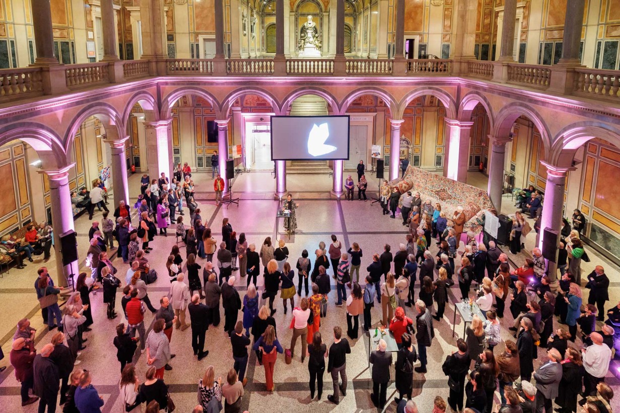 Museum building, Main Hall with many visitors