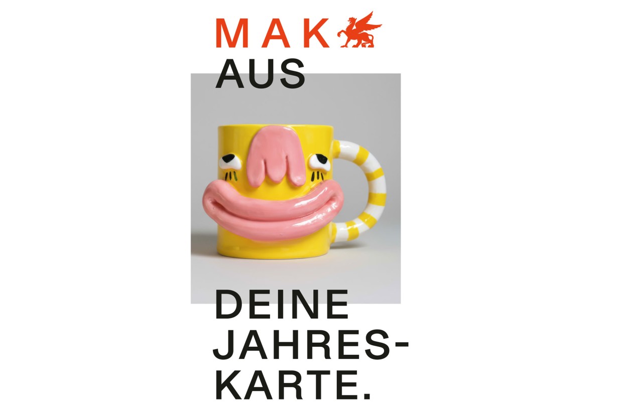 Bunte Tasse und Text "MAK aus [Bunte Tasse] deine Jahreskarte."