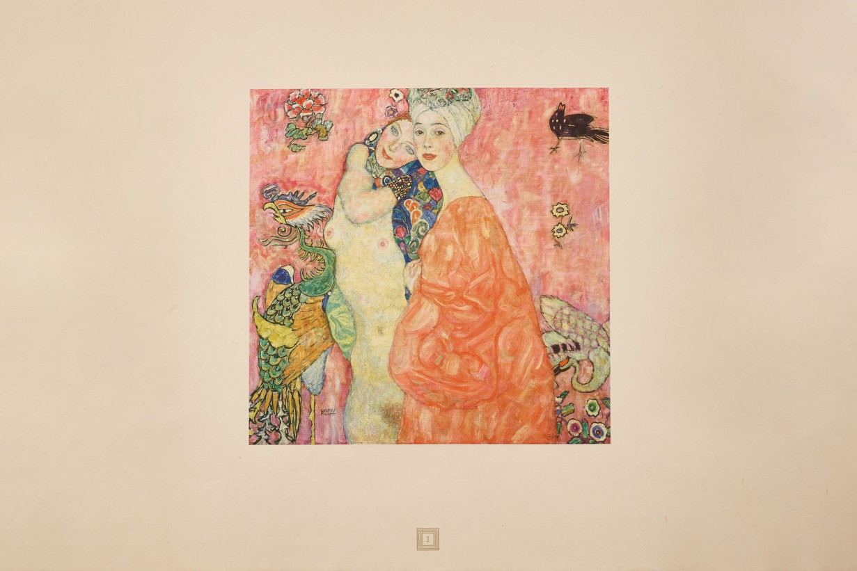 Color collotype Gustav Klimt, Women Friends II