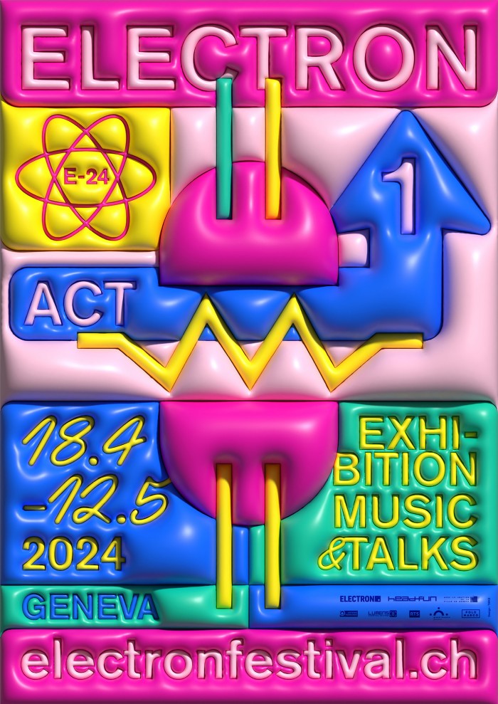 Poster mit Schaltplan aus plastilinähnlichem Material