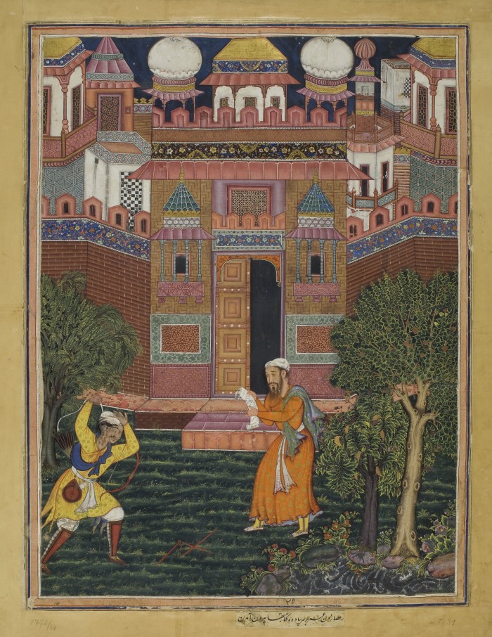 Miniatur aus der Mogulhandschrift Hamzanama