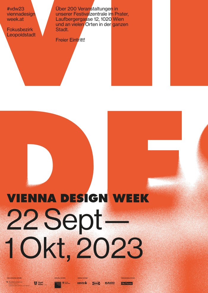 Plakat für die VIENNA DESIGN WEEK 2023