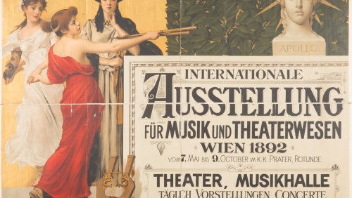TEACHING KLIMT: Studies at the School of Arts and Crafts Poster for the Internationale Ausstellung für Musik und Theaterwesen, 1892 © Tibor Rauch/MAK