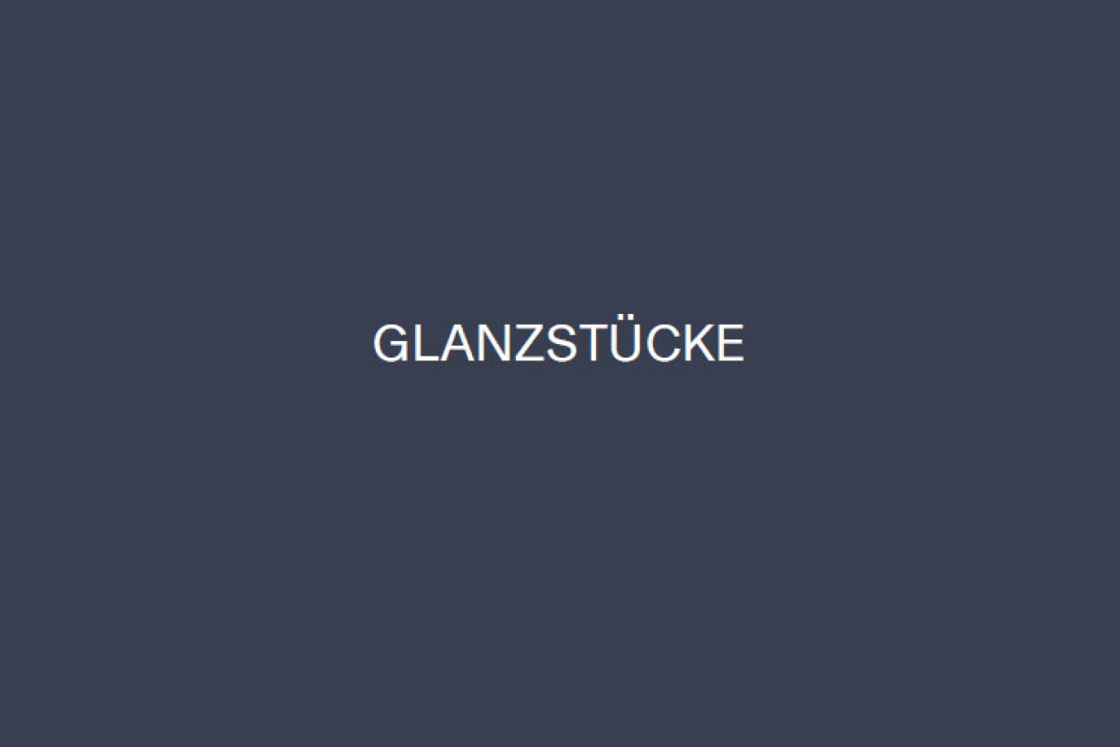 Katalog zur Ausstellung GLANZSTÜCKE