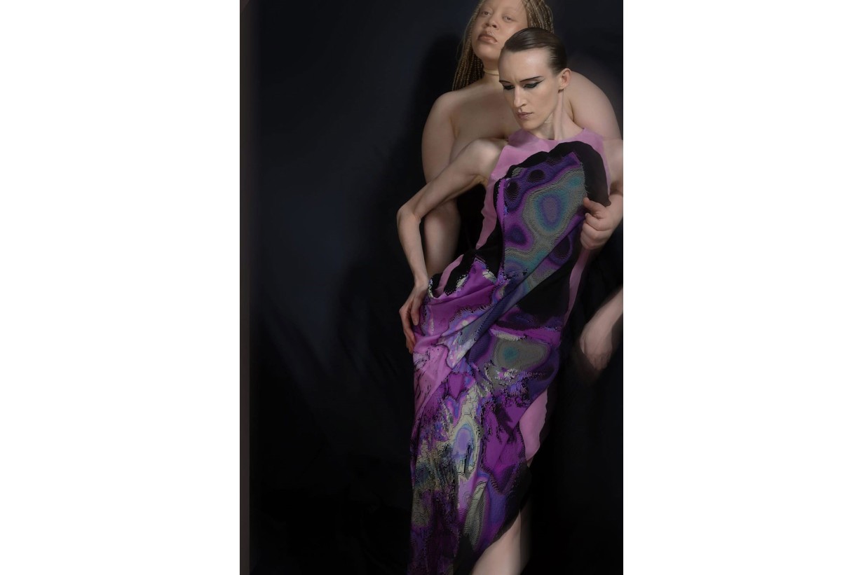 Two people with one dress