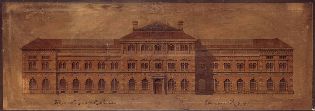 <BODY>Heinrich von Ferstel, Fassadenentwurf für das K.K. Österreichische Museum für Kunst und Industrie, 1867, Inv. Nr. KI 14918 © MAK</BODY>