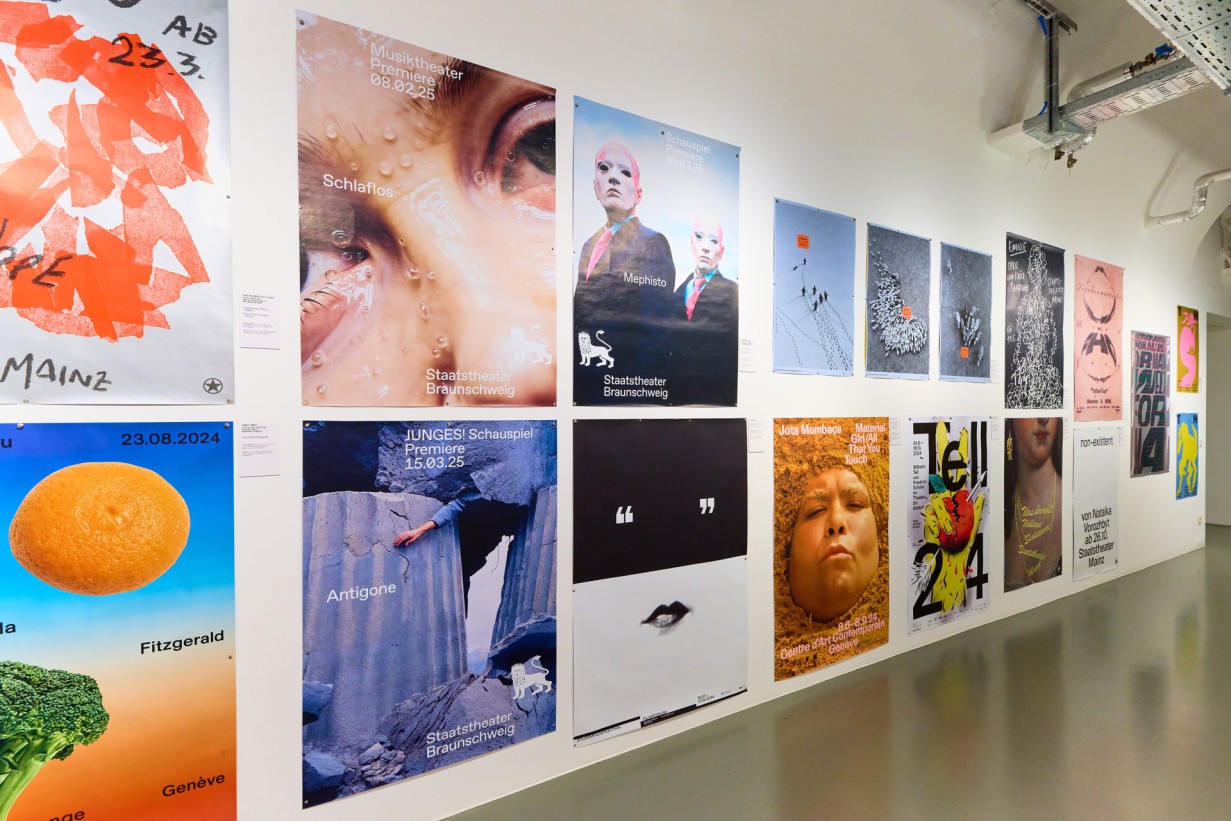 Exhibition space with posters