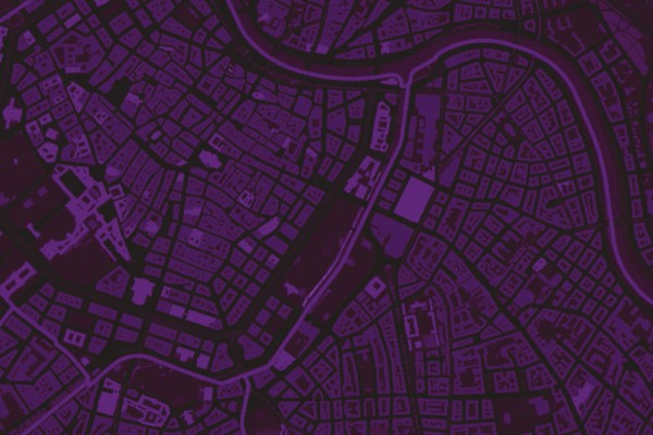 Citymap of Vienna in purple