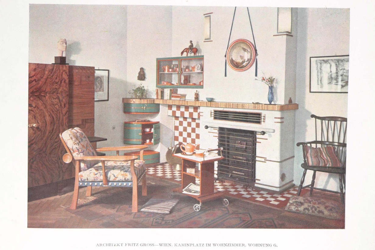 Fritz Gross, Kaminplatz eines Wohnzimmers