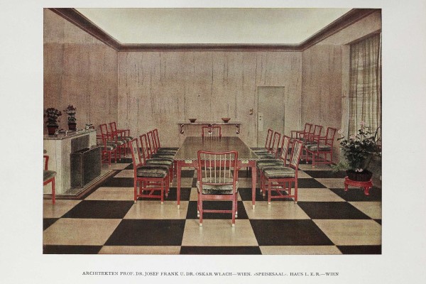 Josef Frank/Oskar Wlach, Speisesaal im Haus L.E.R.