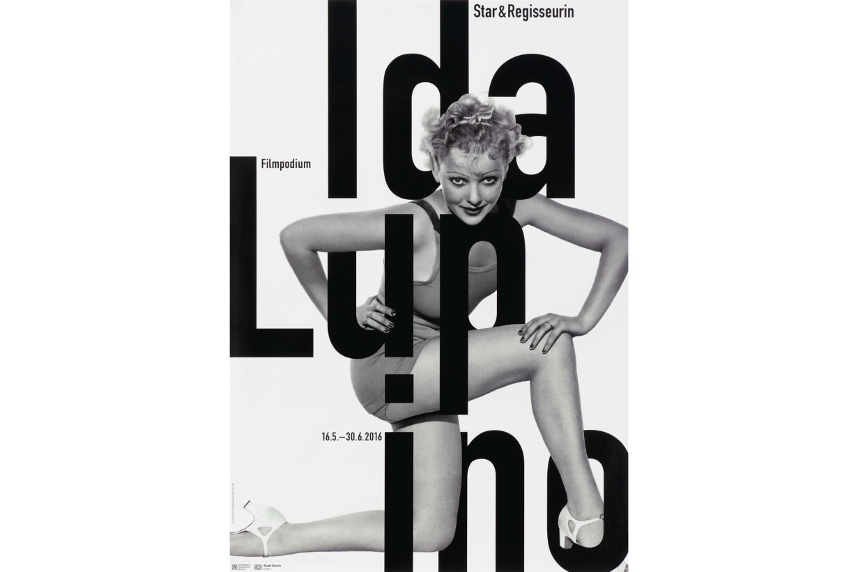  Filmplakat für "Ida Lupino", die Schauspielerin steigt quasi durch den Text