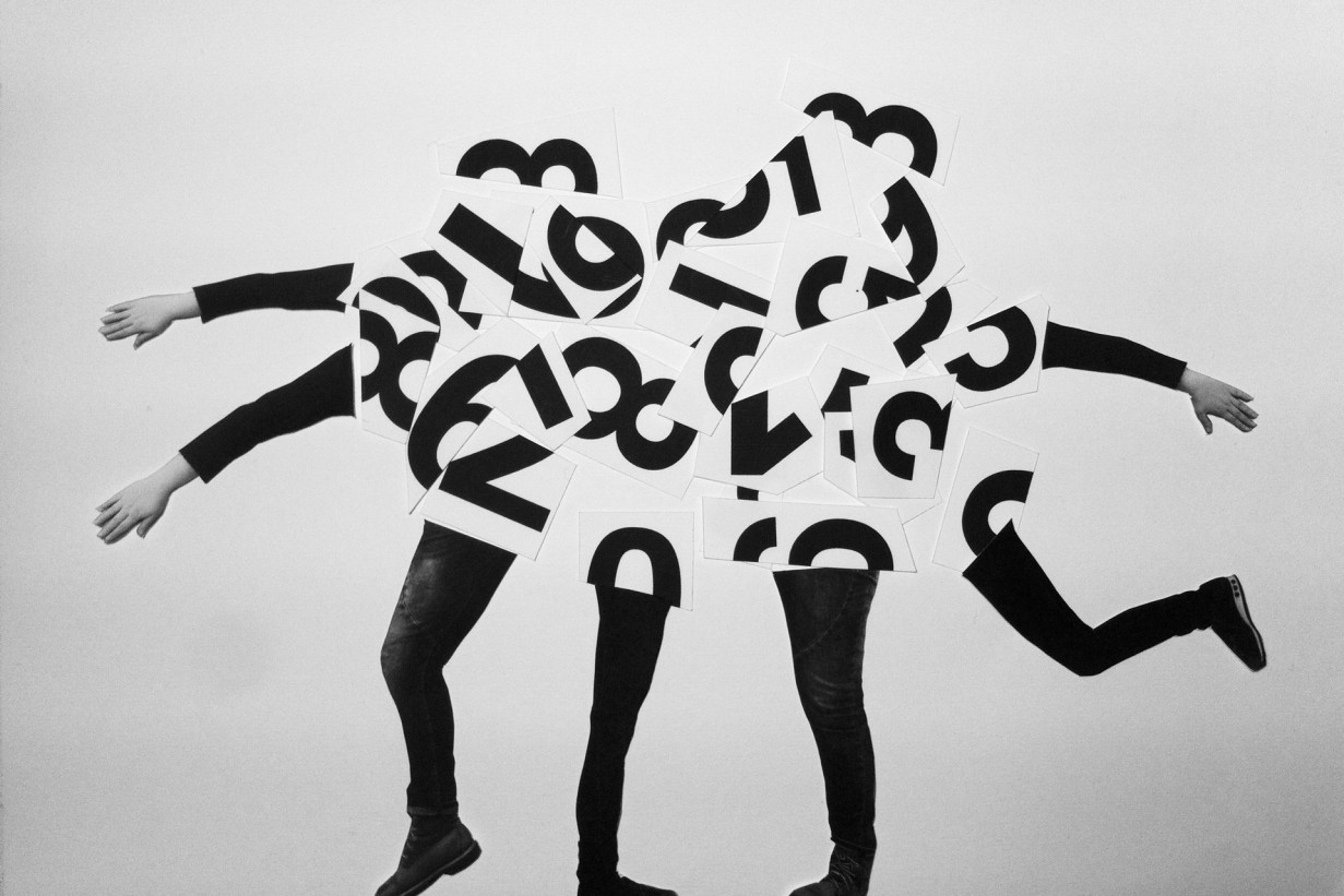 People composed of letters