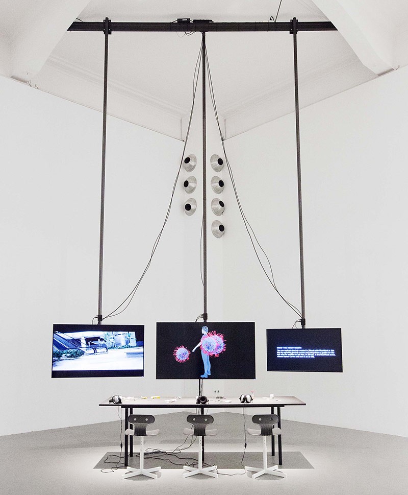 <BODY>Exhibition view, Cécile B. Evans, <em>Working on What the Heart Wants</em></BODY>