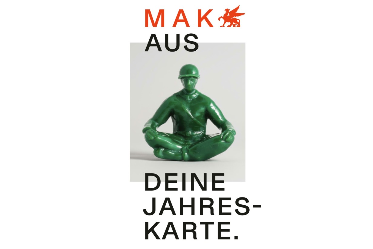 Spielzeugsoldat und Text "MAK aus [Spielzeugsoldat ] deine Jahreskarte."