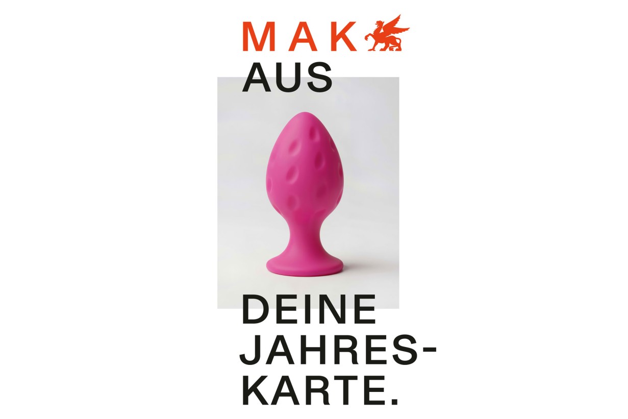 Vibrator und Text "MAK aus [Vibrator] deine Jahreskarte."
