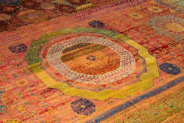 Detail of the so-called “silk Mamluk carpet" 