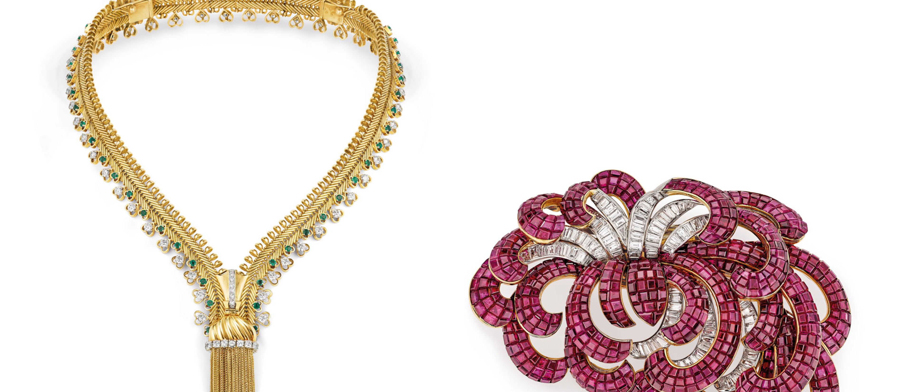 Collier Zip + Diamantenbesetzter Clip 