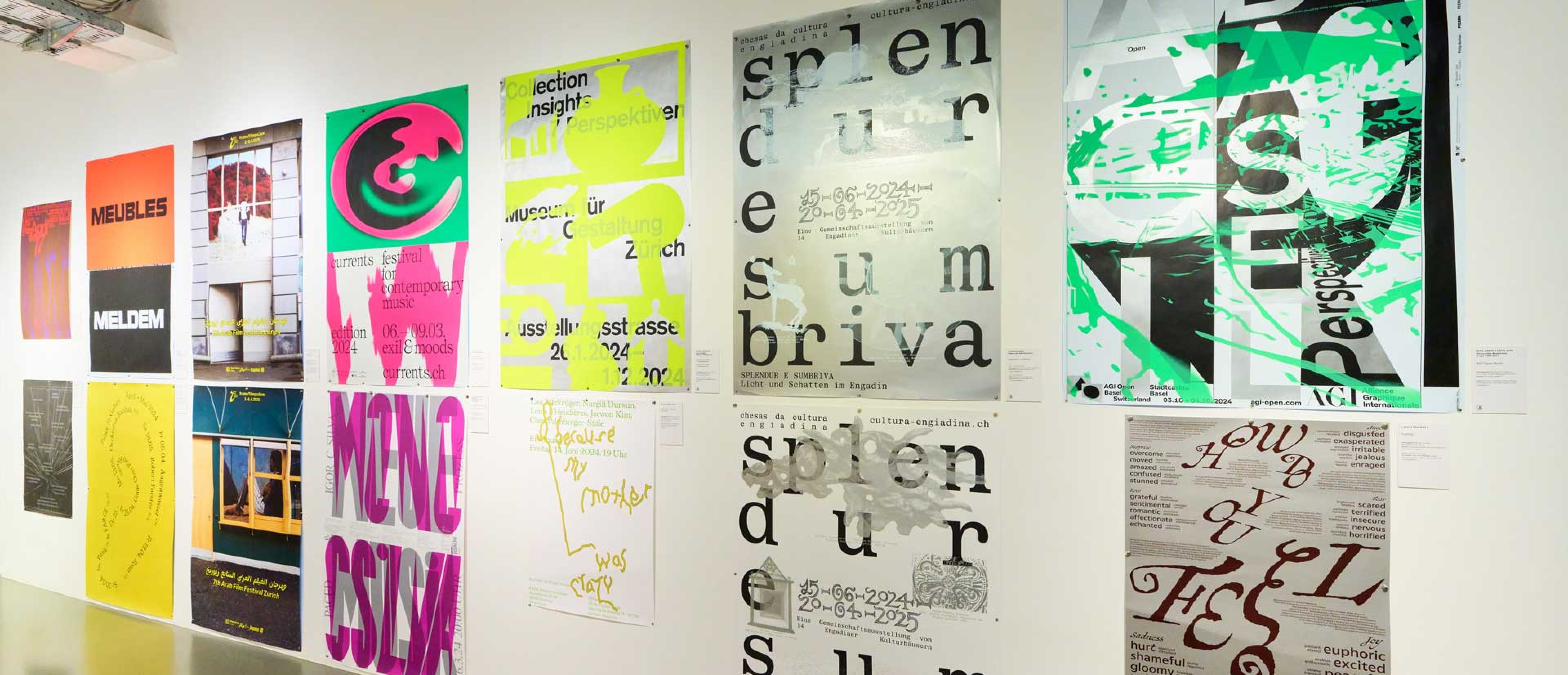 Exhibition space with posters