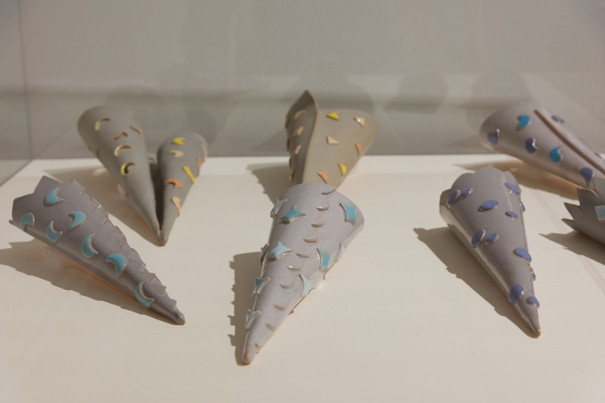 Reclining wall vases