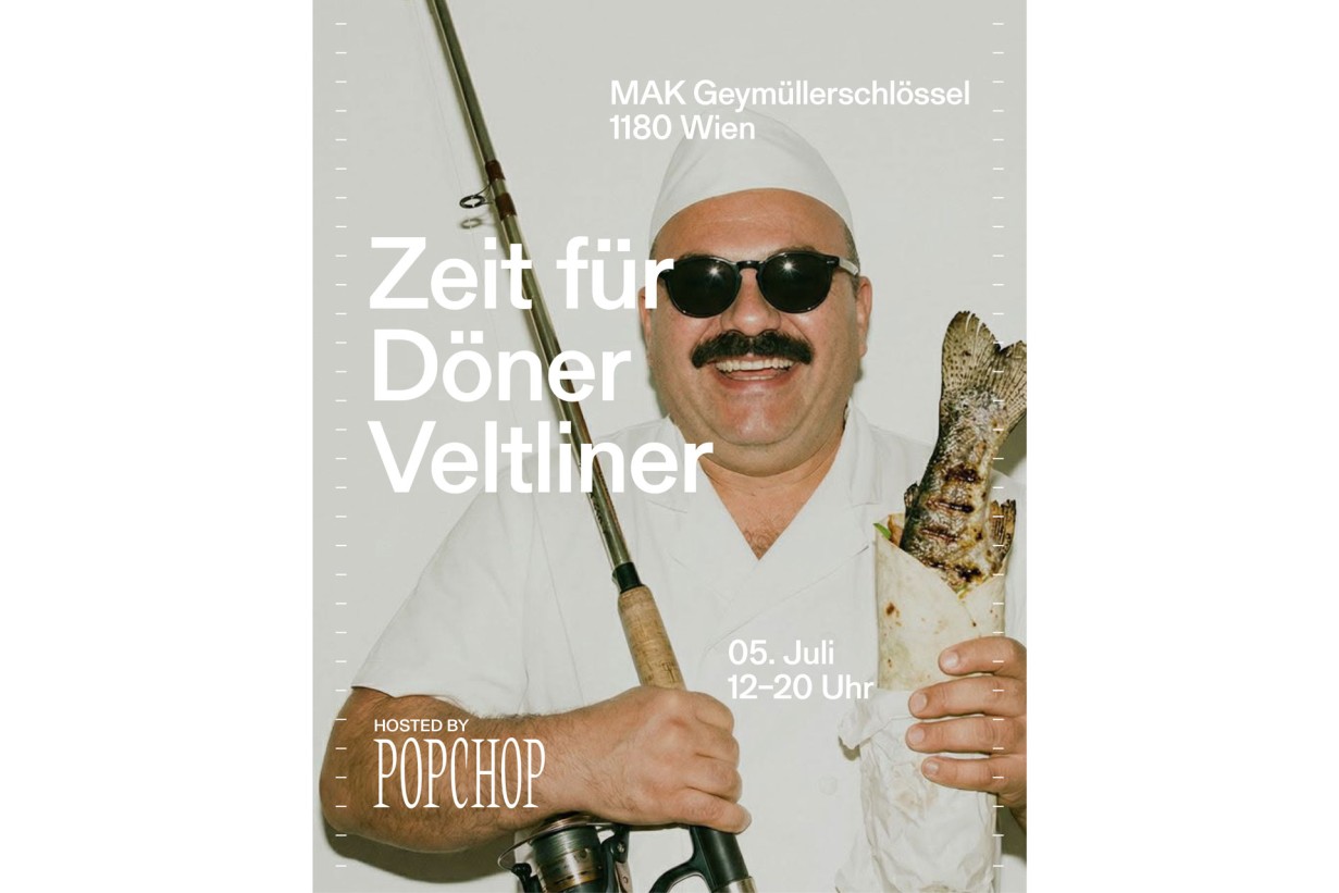 Person mit Sonnenbrille und Fisch in einem Döner