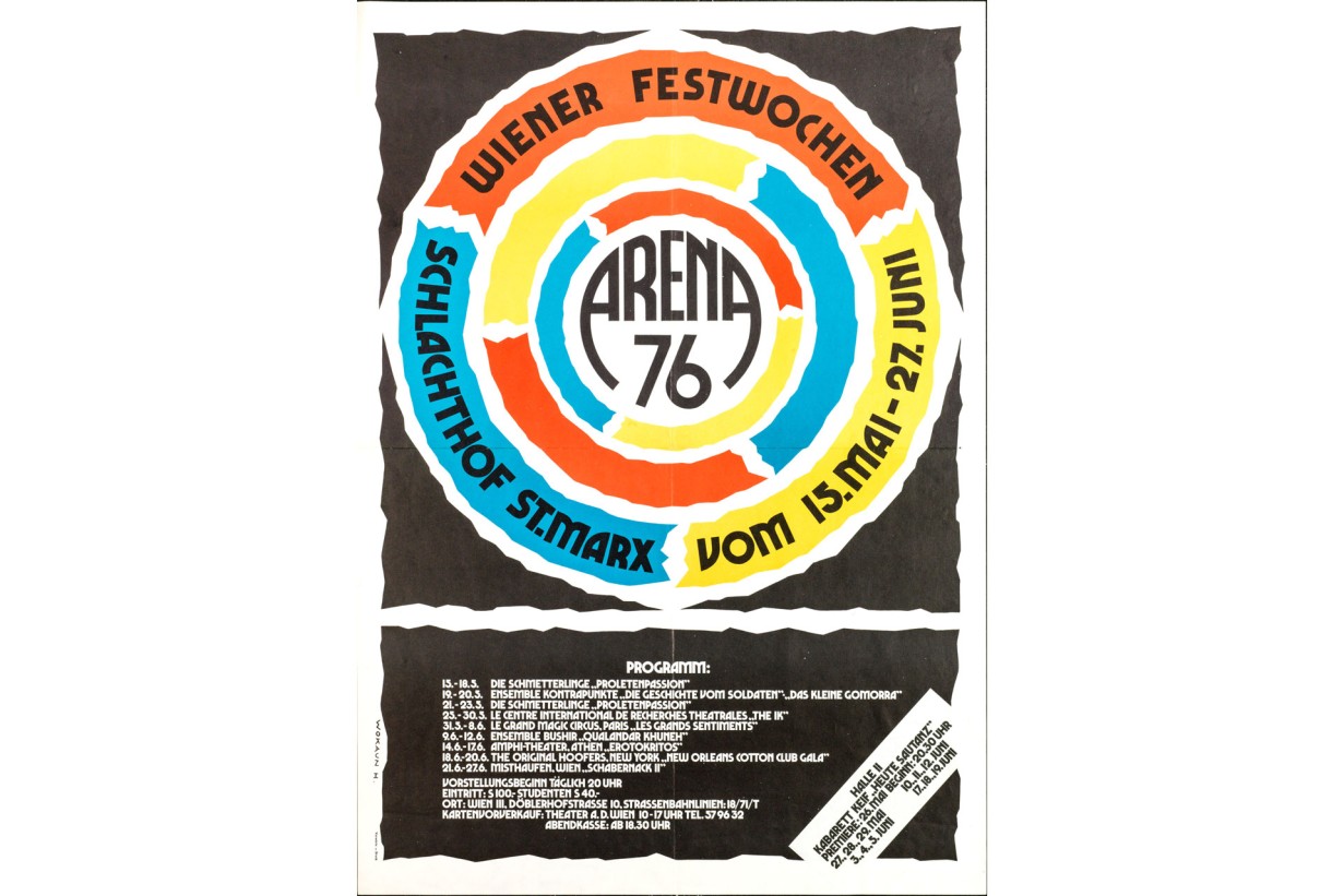 Colorful bike with “Arena 76” lettering