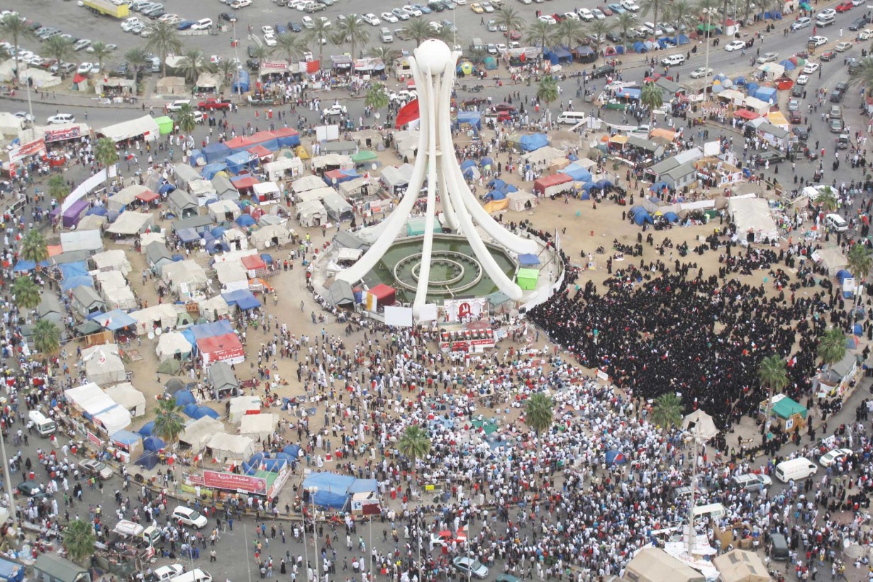 This traffic circle featuring a huge pearl sculpture became the center of demonstrations in Bahrain. Lasting roughly a month, they began as a local reaction to the events of the Arab Spring in Tunisia and Egypt.
