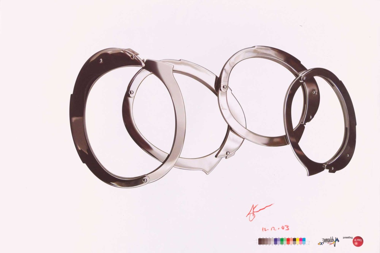 test print of an advertisement, Helmut Lang Collection Hommes Séance de Travail # Été 04