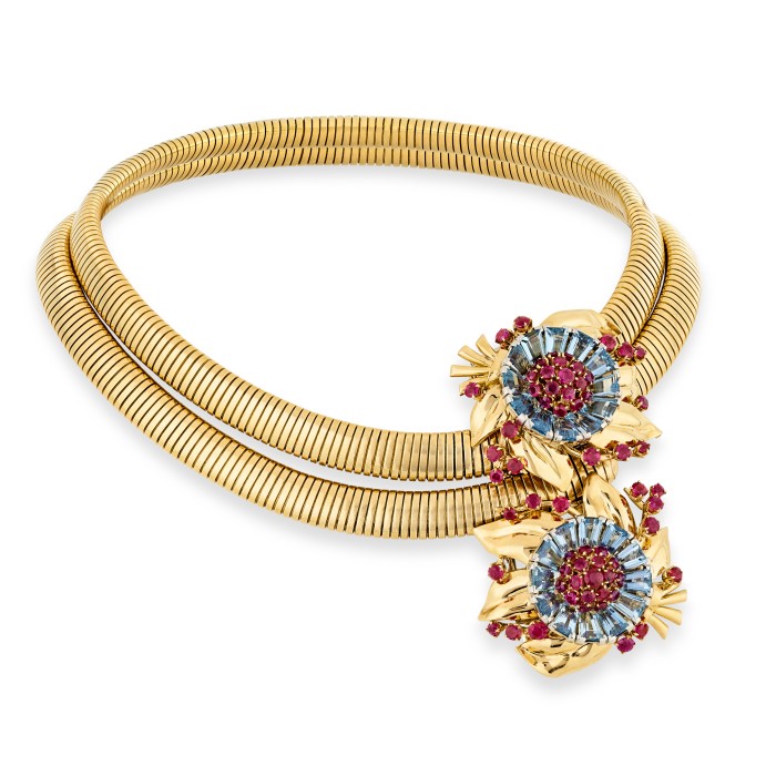 Schmuck in eine Halskette, ein Armband oder einen Gürtel umwandelbar; abnehmbare Broschen


