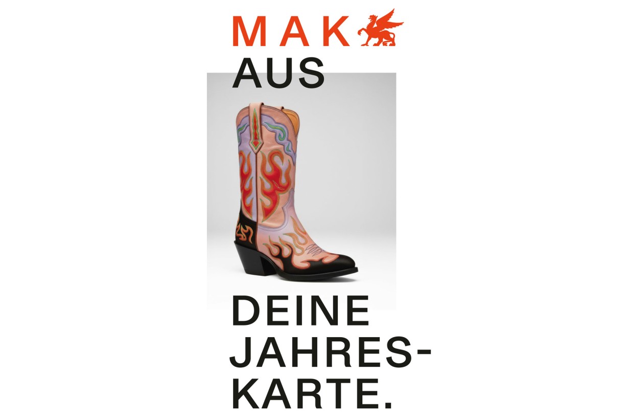 Cowboystiefel und Text "MAK aus [Cowboystiefel ] deine Jahreskarte."