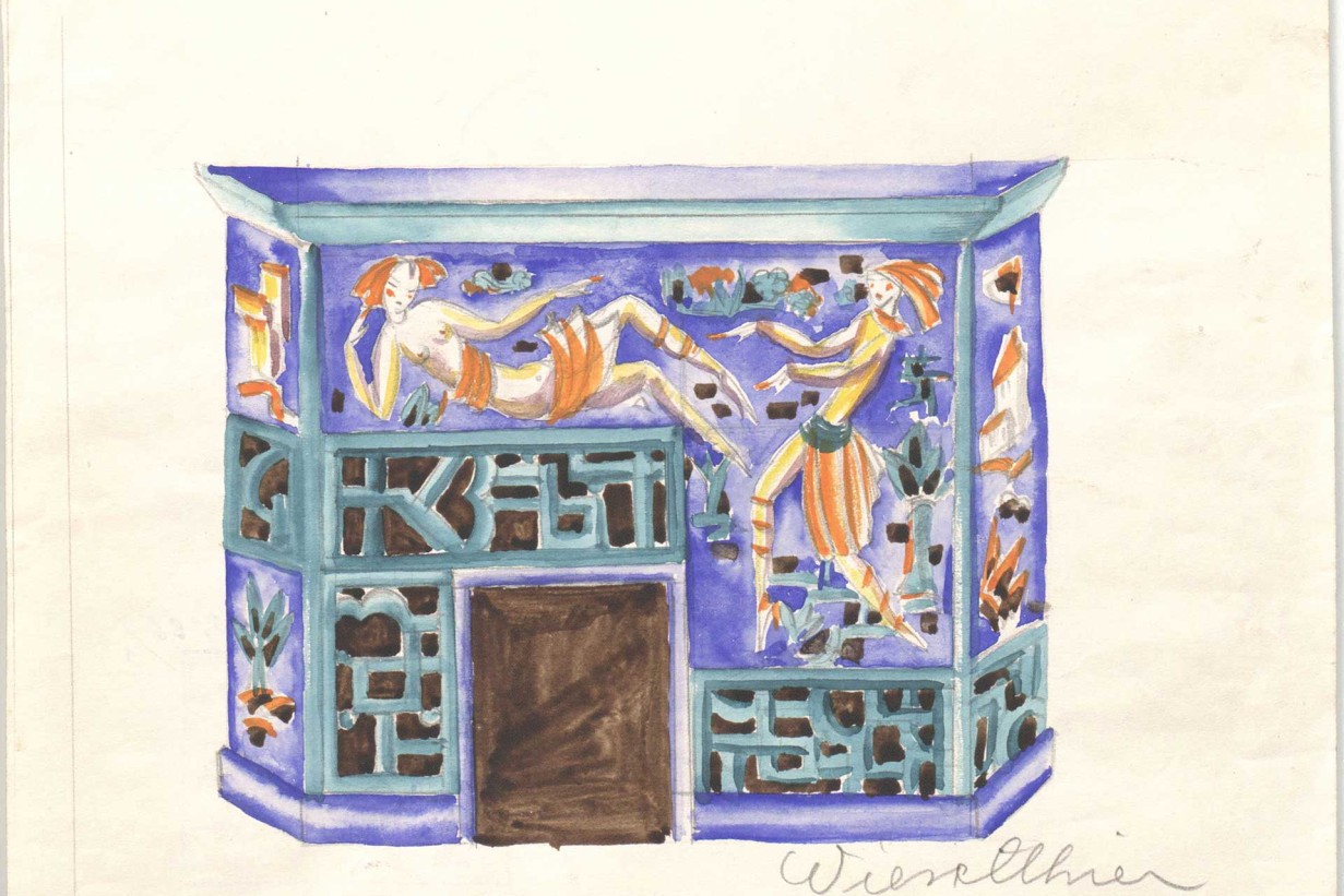 Entwurf für eine Kaminverkleidung