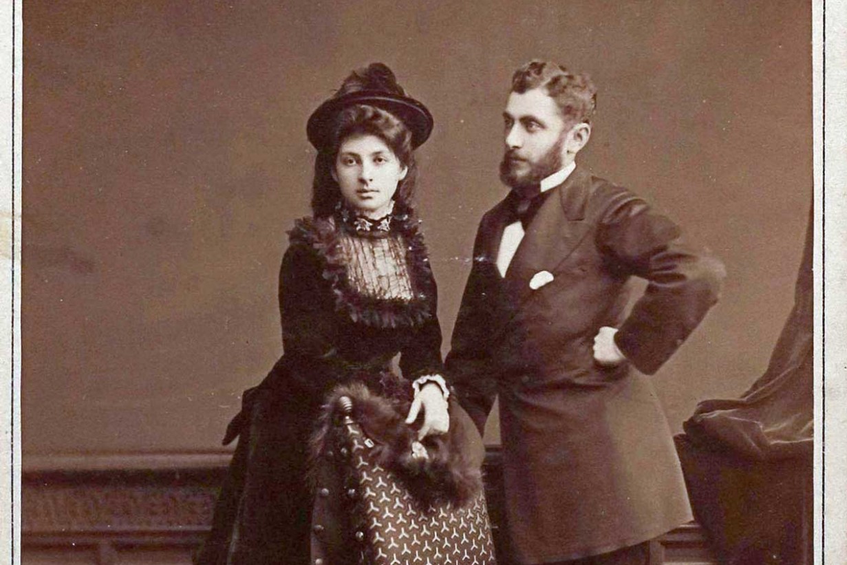 Atelier Adèle, Verlobungsbild von Jenny Neumann und Isidor Mautner, vor 1875