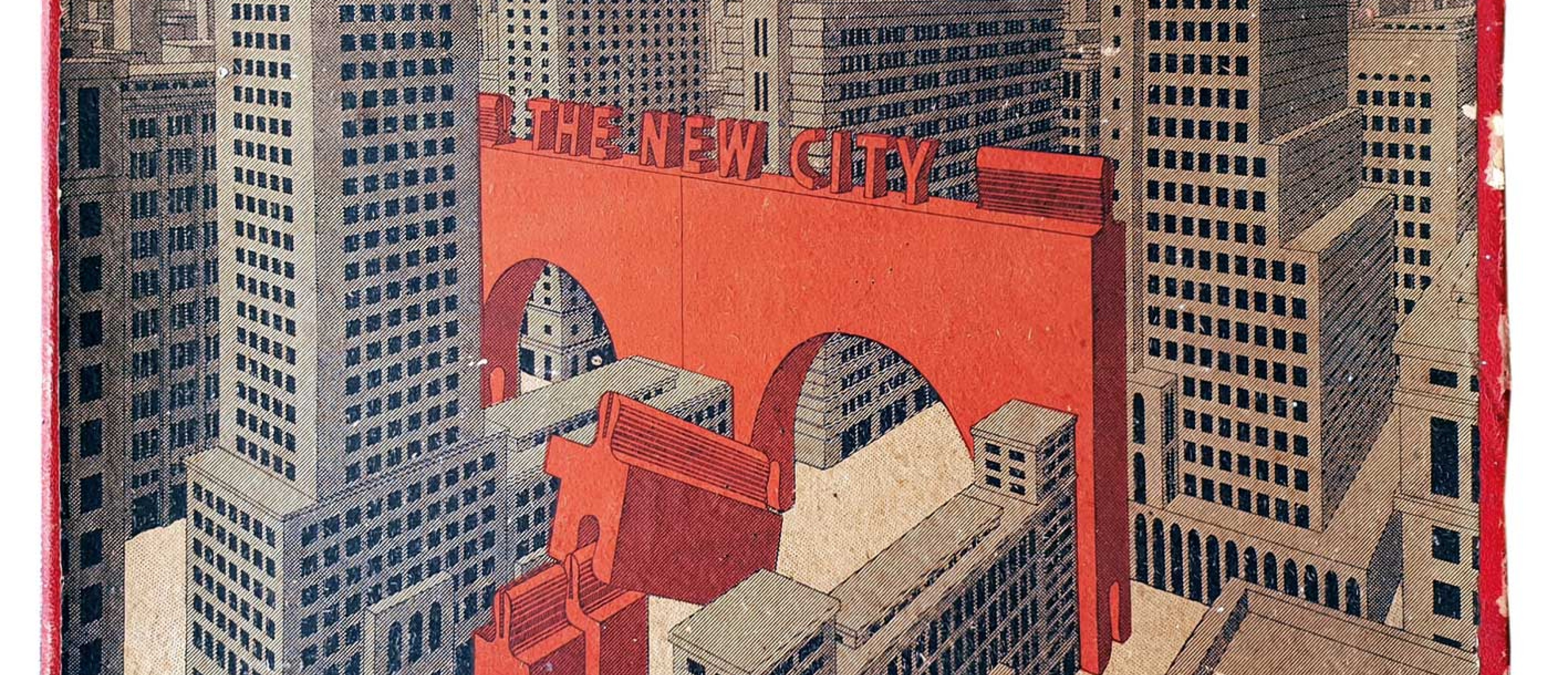 Grafik Stadt mit Wolkenkratzern