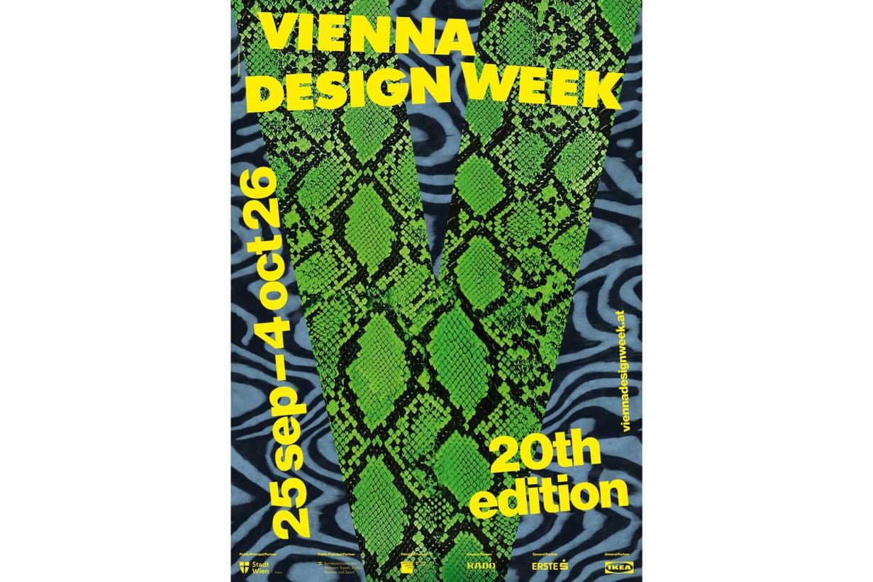 Plakat für die VIENNA DESIGN WEEK. 20th Edition, 2026
