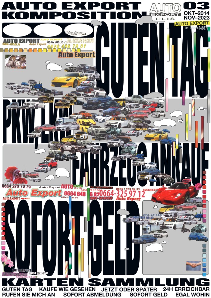 Poster mit Neuanordnung von Elementen einer Karten Sammlung zu Auto Export 