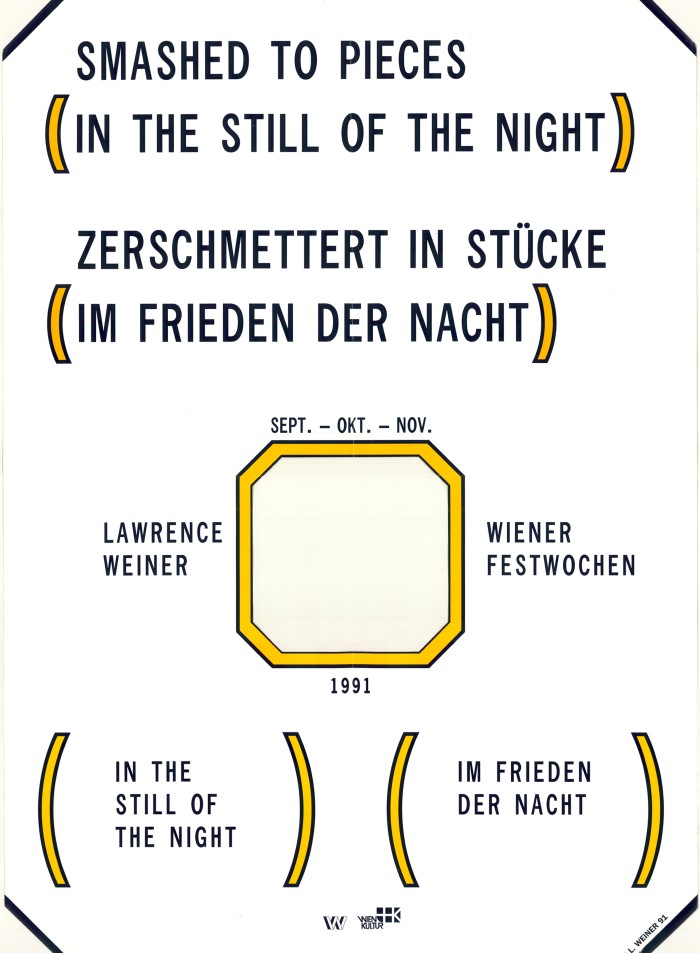 Plakat mit der Aufschrift "Zerschmettert in Stücke (im Frieden der Nacht)"