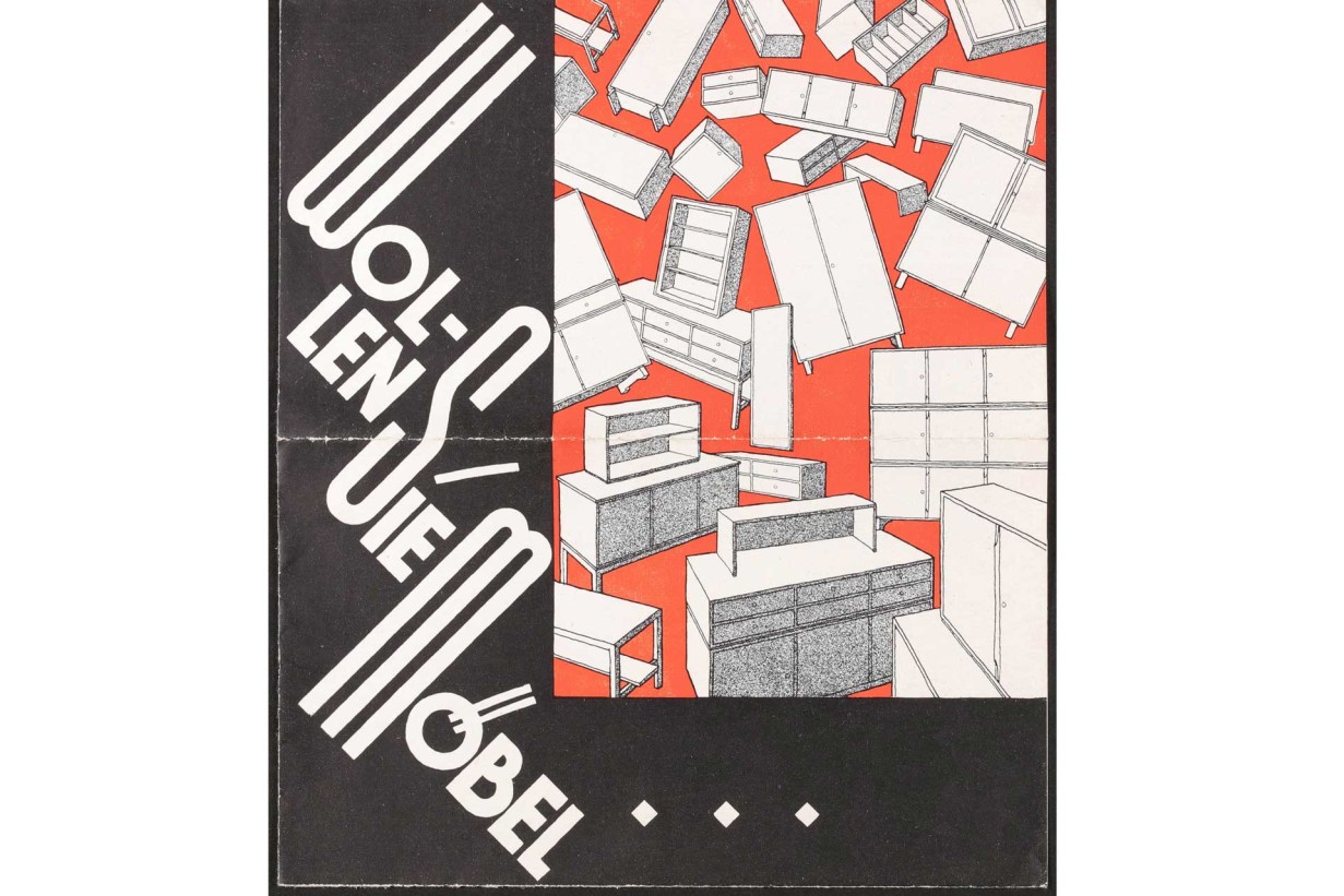 Grafik und Schriftzug "Wollen Sie Möbel"