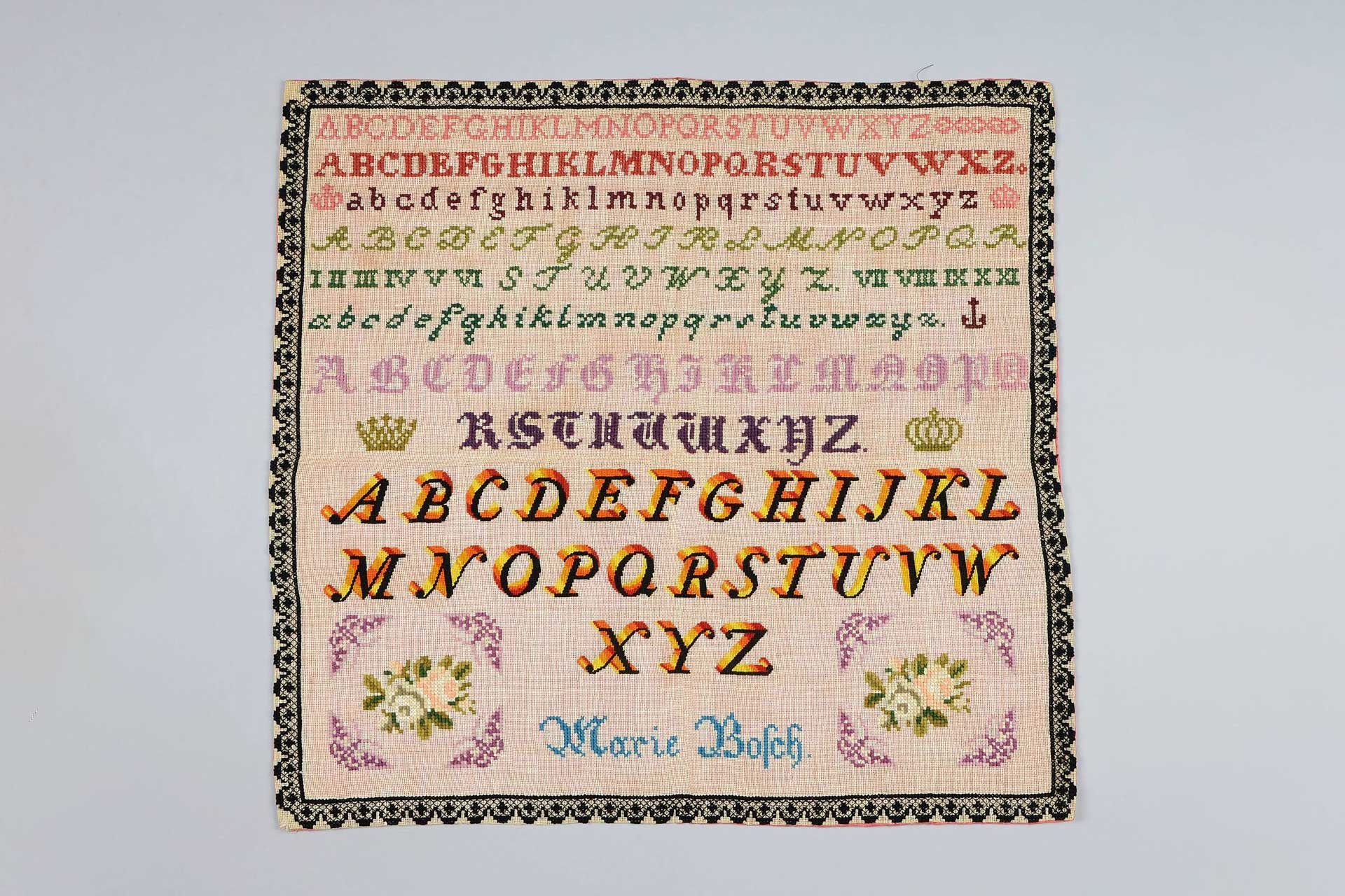 <BODY><div><span style="letter-spacing: 0px;">Marie Bosch, Cloth sampler with polychrome embroidery, 2nd half of the 19th century © MAK/Branislav Djordjevic</span></div><body id="cke_pastebin" style="position: absolute; top: 0px; width: 1px; height: 1px; overflow: hidden; left: -1000px;">Marie Bosch, Cloth sampler with polychrome embroidery, 2nd half of the 19th century © MAK/Branislav Djordjevic</body></BODY>