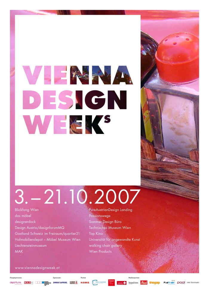 Plakat für die VIENNA DESIGN WEEKS 2007