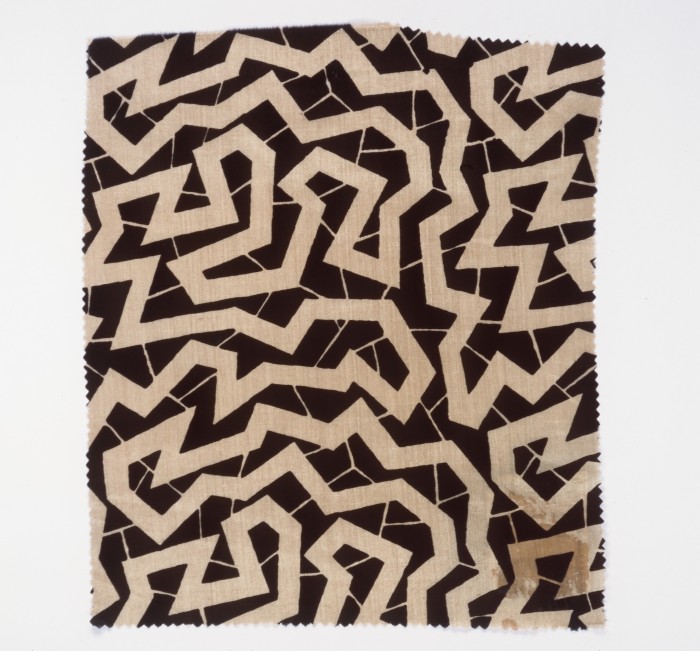 Grafisches Muster der Wiener Werkstätte in schwarz-weiß 