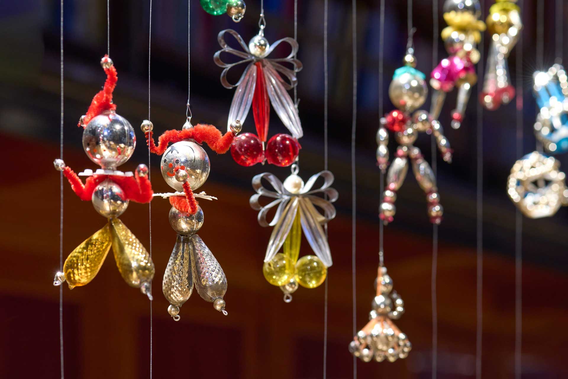 Hanging Christmas tree decorations from Gablonz/Jablonec nad Nisou